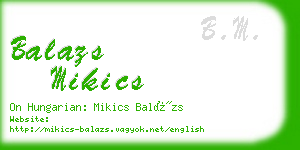 balazs mikics business card